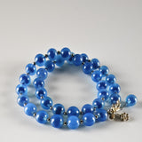 Blue Agate Crystal Bracelet – Natural Gemstone for Calm, Confidence and Throat Chakra Healing
