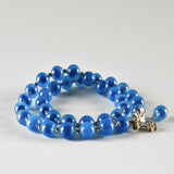 Blue Agate Crystal Bracelet – Natural Gemstone for Calm, Confidence and Throat Chakra Healing
