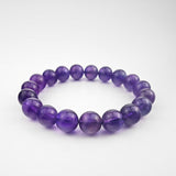 Amethyst Beaded Bracelet – Deep Purple Crystal Jewelry for Calm and Meditation
