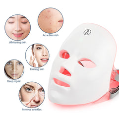 7 Colors Photon Face and Neck Beauty Machine LED Skin Care Massager