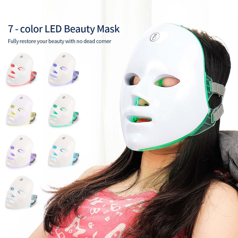 7 Colors Photon Face and Neck Beauty Machine LED Skin Care Massager