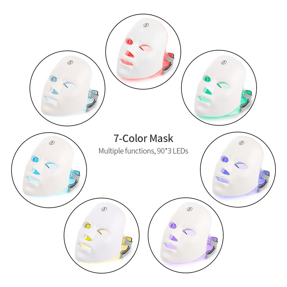 7 Colors Photon Face and Neck Beauty Machine LED Skin Care Massager